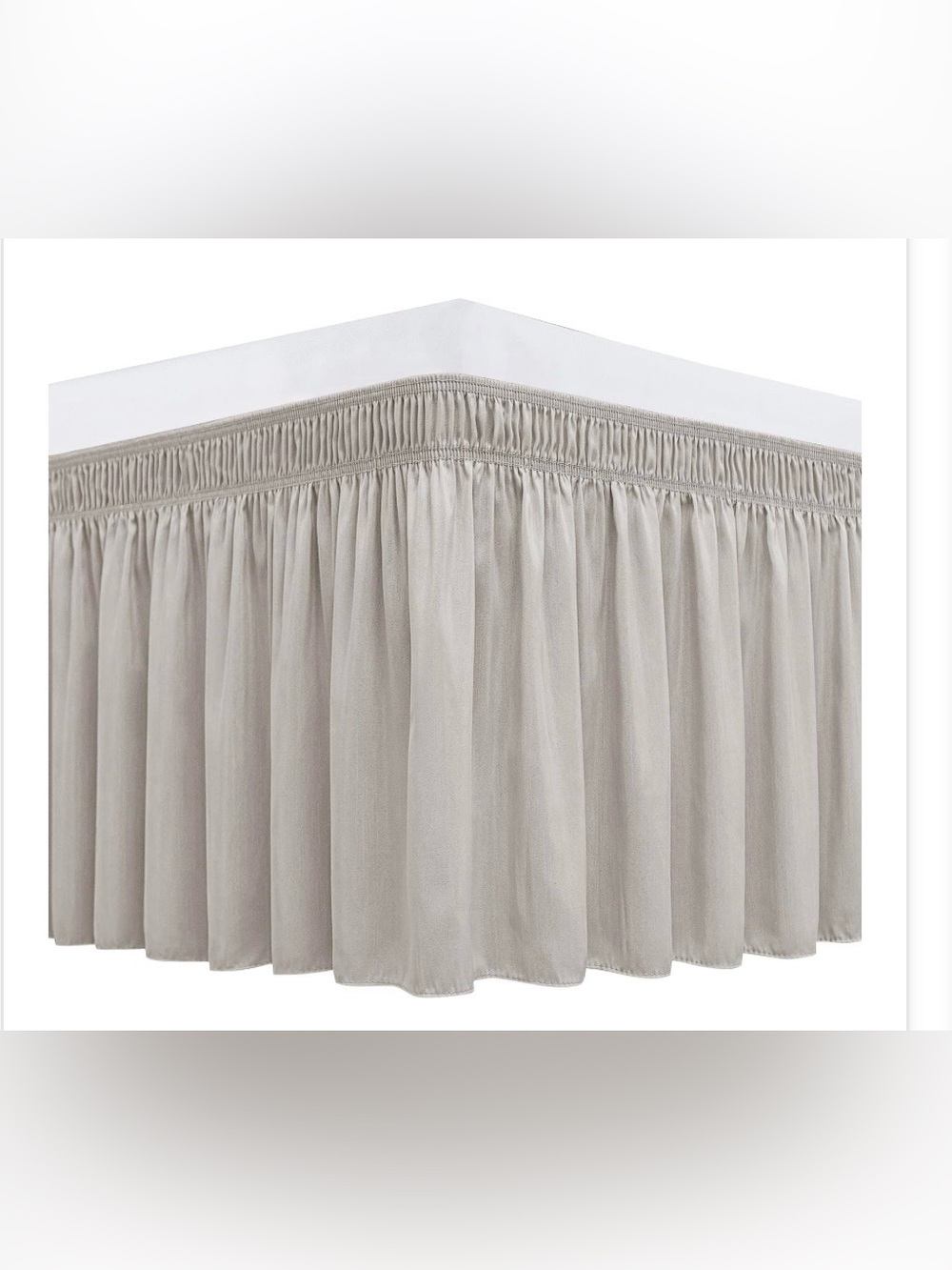 QUEEN SIZE Wrap Around Bed Skirt 15” Drop - CAMEL GRAY